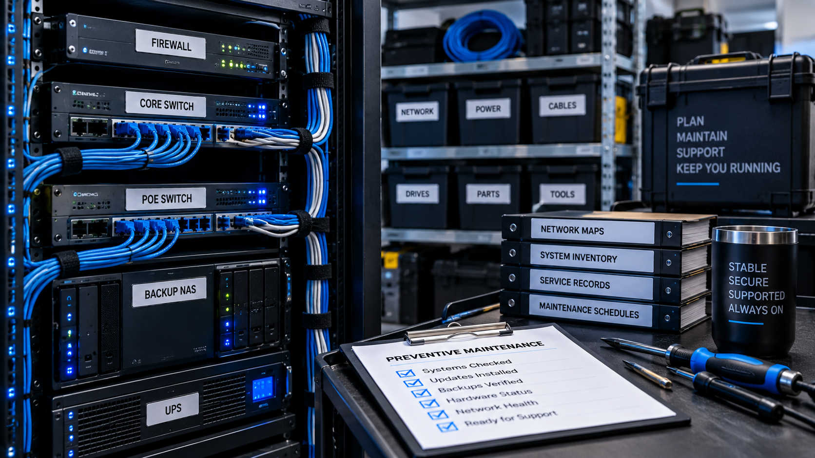 Proactive business IT maintenance and support